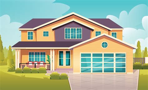 Dwelling House Vector Tekening Idee