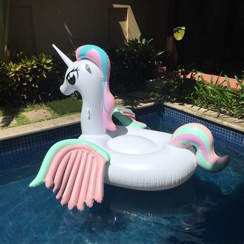 260cm Giant Colorful Unicorn Pool Float Inflatable Colored Pegasus