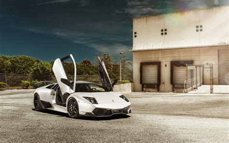 Lamborghini Murcielago Car White Wallpapers Hd Wallpapers Storm
