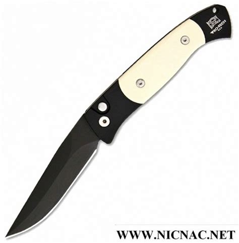 Pro Tech Brend 2 Tuxedo Im Scales Black Plain Blade Auto Knife 1252