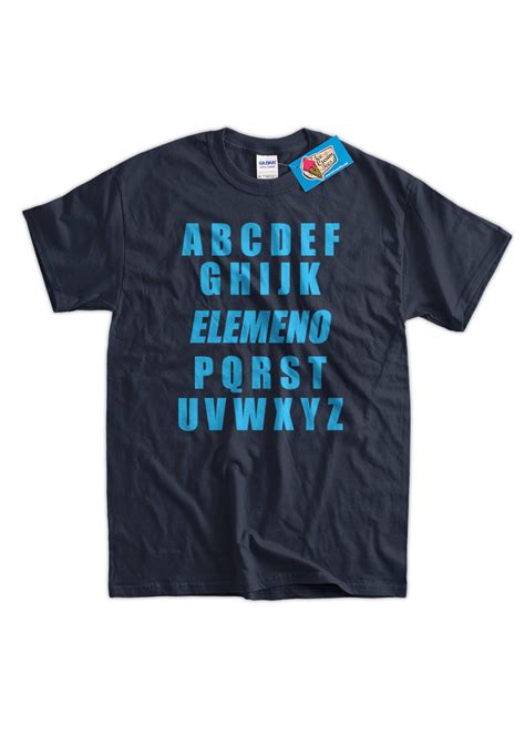 Alphabet Geek Nerd School English Abc Elemeno Funny Tshirt Etsy