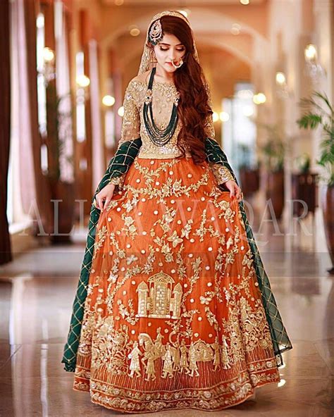 Hassanツ Pakistani Mehndi Dress Dulhan Dress Bridal Mehndi Dresses