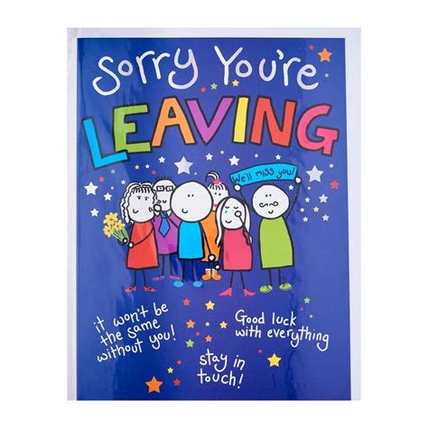 Ts Greetings Piccadilly Farewell Card Sorry Youre Leaving