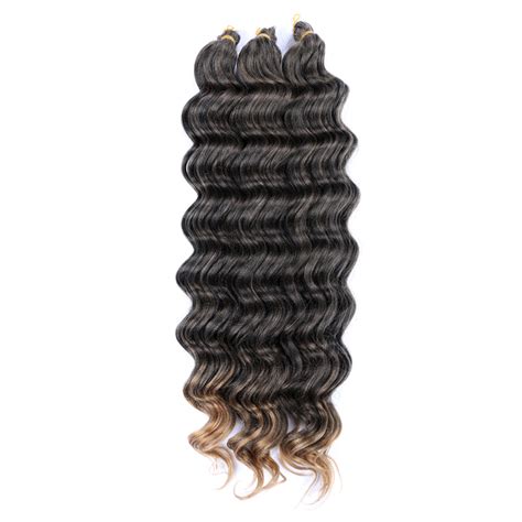 22 80g Deep Wave Crochet Bulk Hair Weft Synthetic Hair Extension