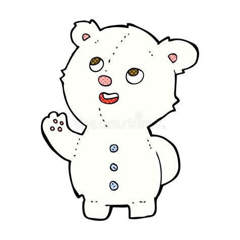 Comic Cartoon Cute Polar Bear Cub Stock Illustration Illustration Of