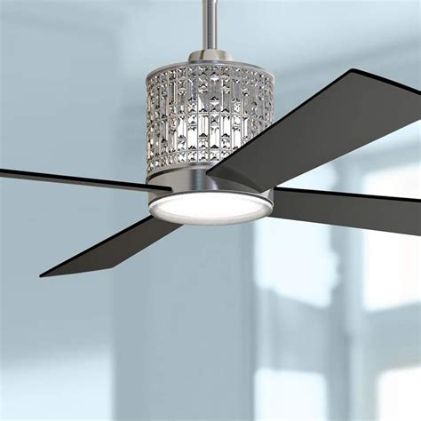 Designed to revolutionize the ceiling fan, this design brings the look of a stylish drum pendant plus that of a ceiling fan. 52" Craftmade Marissa Polished Nickel LED Ceiling Fan ...