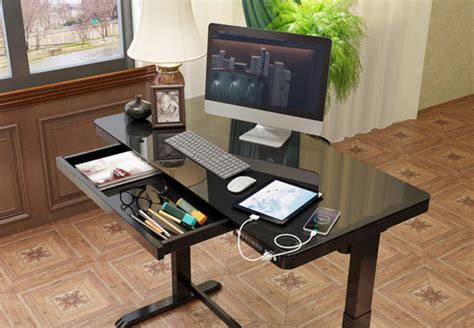 Ed20 Electric Height Adjustable Sit Stand Desk W 120x60cm Mfc Top