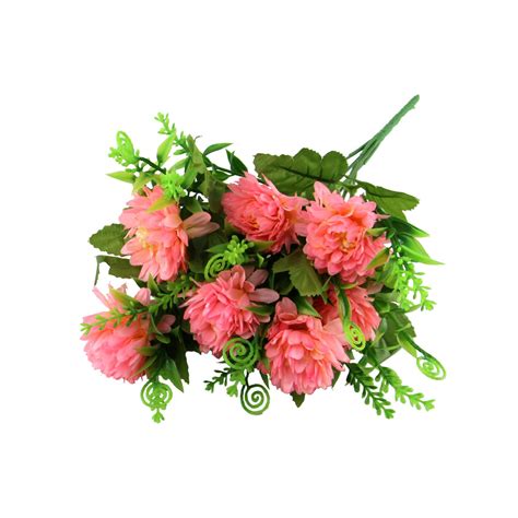 7 head small spiky mum flower bunch artificial silk flowers bouquet fake ebay