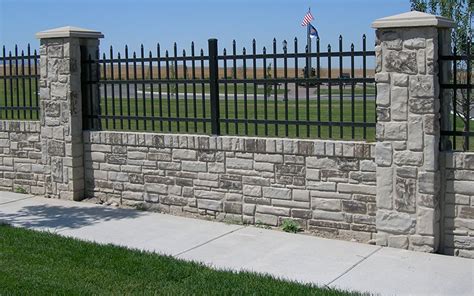 Fence on top rock wall about wooden slatted fencing to be. Orlando Affordable Stone Wall Concepts: Beautiful and ...