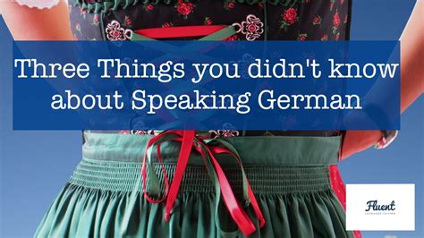 In this video we teach you the german alphabet to successfully read and write in german. Three Little-Known Facts about Speaking German by Fluent ...