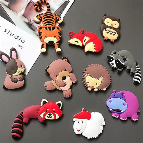 Fridge Magnets For Kids Cartoon Zoo Animals Magnetic Refrigerator Toys