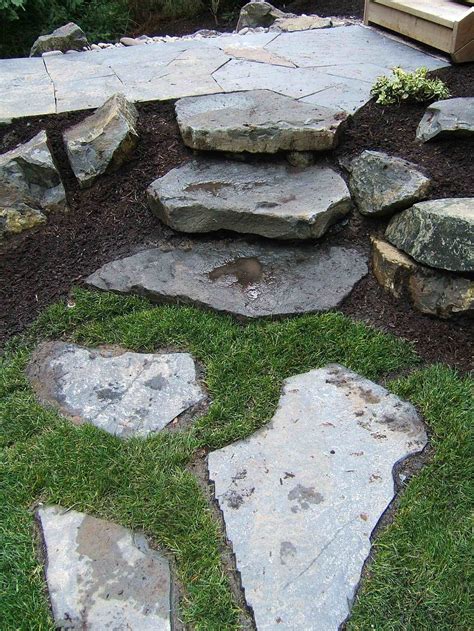 Landscaping Rock Steps, walls and steps. granite-boulders. steps 3. murphy planting wall steps 