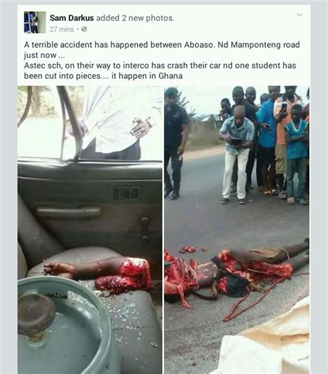 Terrible Fatal Accident Cuts Student Into Pieces In Ghana Graphic Photos Travel Nigeria