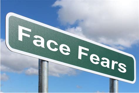 Face Fears Free Of Charge Creative Commons Green Highway Sign Image