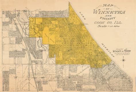 Map Of Winnetka And Vicinity Curtis Wright Maps