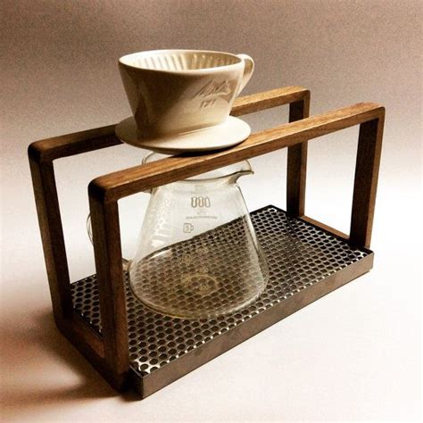 Wooden coffee Pour Over Stand Cypress by BonstudioCafe on ... It tastes amazing, and some people swear that.
