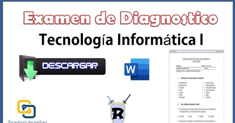Examen De Diagnostico Tecnología Informática I Tecnología Secundaria