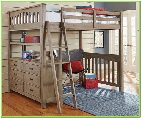 Full Size Loft Bed With Desk Underneath Bedroom Home Decorating Ideas Ry8vmgmqlo