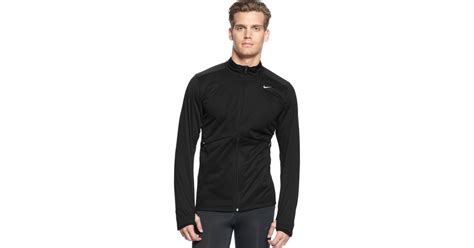 Nike Element Shield Drifit Fullzip Running Jacket In Black For Men Lyst