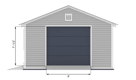 16x20 Garage Shed Front Side Preview
