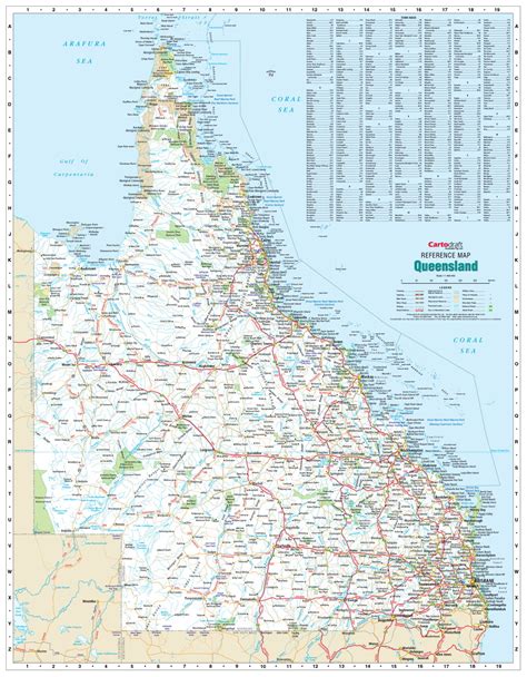 Qld Reference Map Cartodrafts Queensland State Map