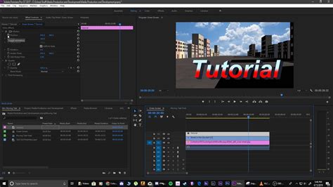 Adobe Premiere Pro Tutorials Text And Motion Youtube