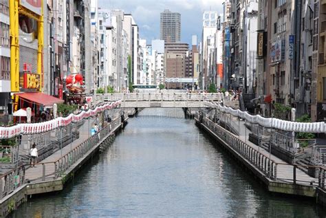 Dotonbori River In Osaka Of Japan Editorial Photo Image Of