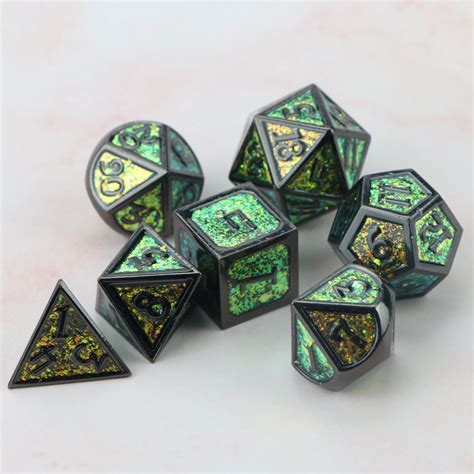 Metal Dnd Dice Set Cool Dices Polyhedral Dice Set Etsy
