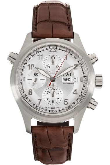 Pre Owned Iwc Pilots Spitfire Double Chrono Iw371343