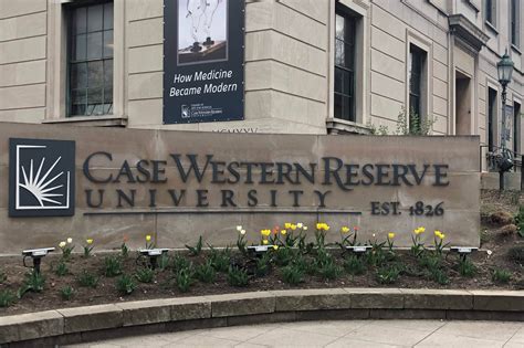 Download Case Western Reserve University Sign Front View Wallpaper