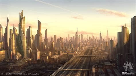 45 Incredible Futuristic Scifi 3d City Illustrations Inferno Development