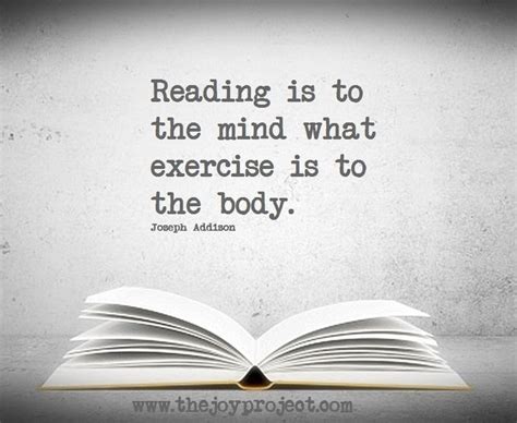 An Open Book With The Words Reading Is To The Mind What Exercise Is To
