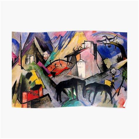 The Unfortunate Land Of Tyrol By Franz Marc Poster By Yoloforever Redbubble