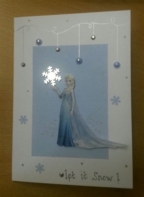 Handmade Frozen Theme Christmas Card Frozen Theme Christmas Cards