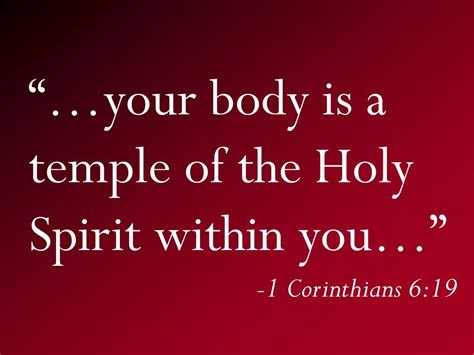 Ppt Your Body Is A Temple Of The Holy Spirit Within You