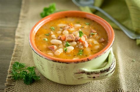 White bean and ham soup is a hearty soup packed with protein. Instant Pot Ham White Bean Soup | Delicious Meets Healthy