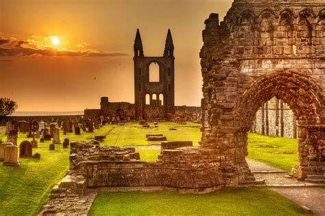 St Andrews Cathedral A Ruined Catholic Cathedral Build In 1158 The