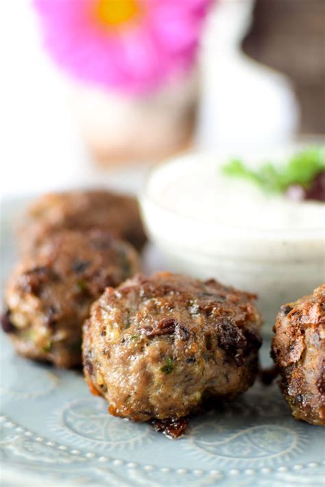 Mediterranean Greek Lamb Meatballs Paleo Gluten Free Recipe Lamb