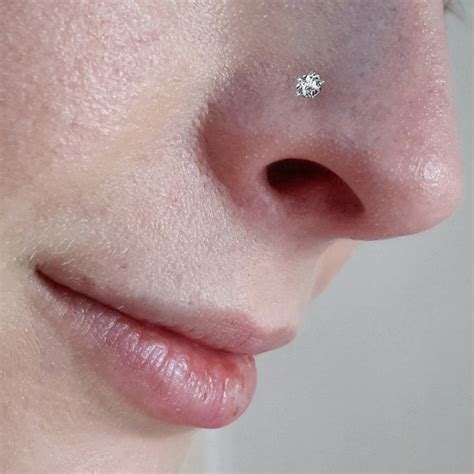 Star Nose Stud Crystal Nose Stud Unique Nose Ring Screw Etsy Uk