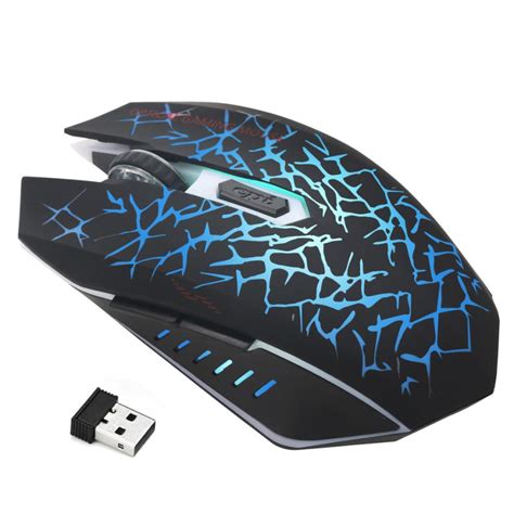 Ec2 Mosunx Fashion Gaming Mouse Rechargeable Wireless Silent Led