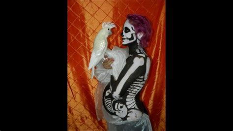 Johnny Art Studios Pregnant X Ray Skeleton Body Paint Pregnant Body