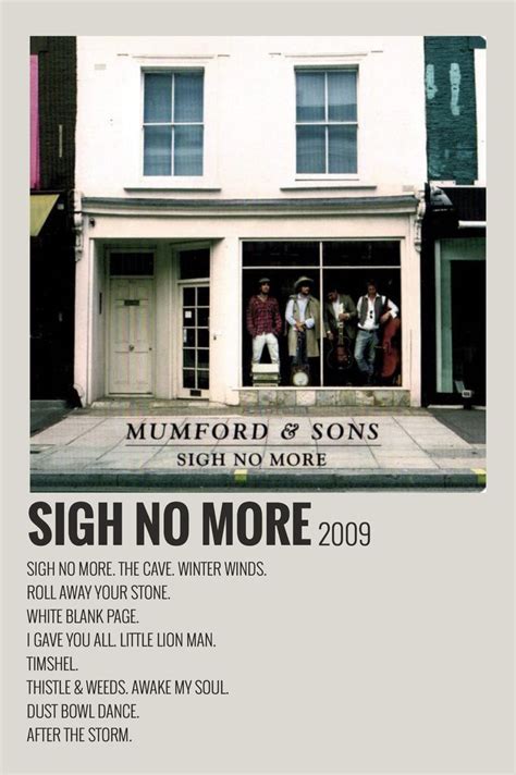 Alternative Minimalist Music Album Polaroid Poster Sigh No More