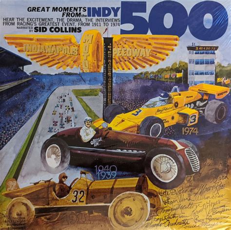 Sid Collins Great Moments From The Indy 500 1974 Vinyl Discogs