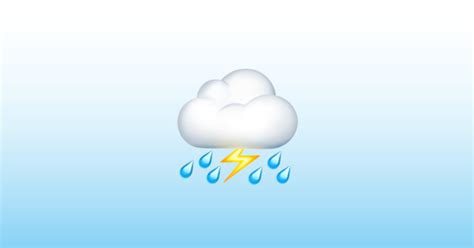 Nube Con Rayo Y Lluvia Emoji ⛈️