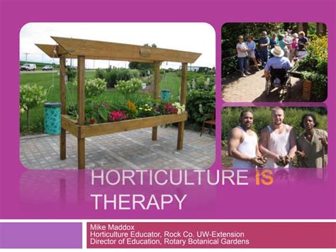 Guidelines For Starting A Horticultural Therapy Program By Partnering