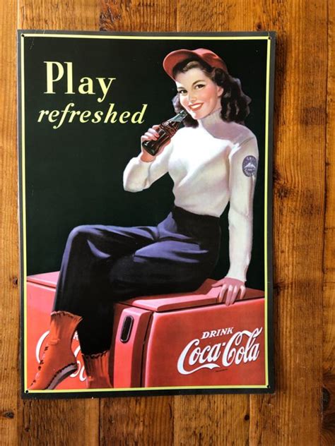 coca cola play refreshed reclamebord 1 metaal catawiki