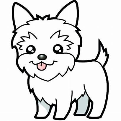 Yorkie Coloring Pages Puppy Clipart Poo Drawing