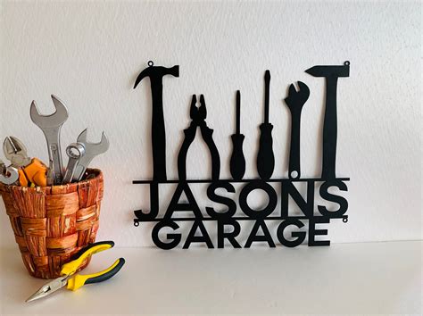 14 personalized metal garage sign custom name garage etsy