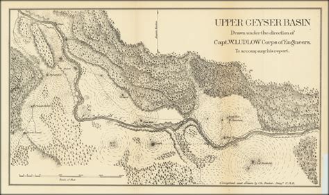 Upper Geyser Basin Drawn Under The Direction Of Capt Wludlow