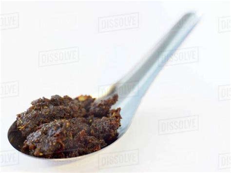 Brown Miso Paste On A Spoon Stock Photo Dissolve